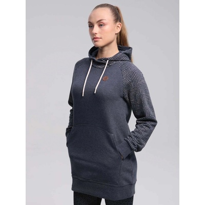 Loap Ebilita dámská mikina s kapucí CLW22149 Mood Indigo Melange Brown