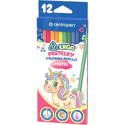 Centropen pastelové trojhranné 9524 12 barev