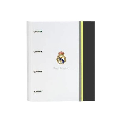 Real Madrid C. F Папка с пръстени Real Madrid C. F. Бял 27 x 32 x 3.5 cm