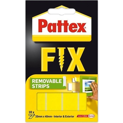 Lepiaci pásik, obojstranný, odstrániteľný, 20 x 40 mm, HENKEL "Pattex Fix"