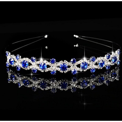 Naishide Jewelry Čelenka do vlasů s kamínky - modrá
