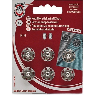 KIN Knoflíky stiskací patentky Ms průměr 14mm (vel. 5)