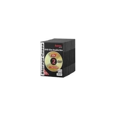 Hama DVD Slim Double-Box 25, Black 2 дискове Черен (51185) (51185)