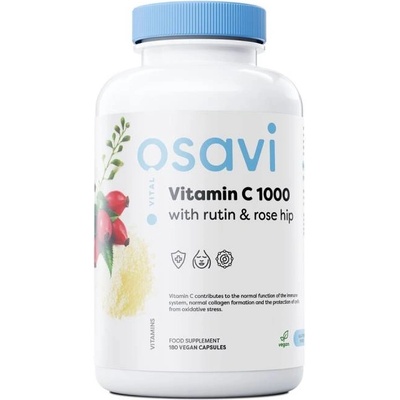 Osavi Vitamin C 1000 with Rutin & Rose Hip, 180 капсули, Osavi