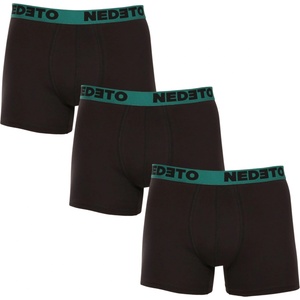 Nedeto Комплект от три - мъжки боксерки Nedeto черни Nedeto | Cheren | МЪЖЕ | 3XL