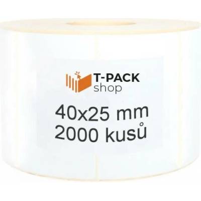 T-Pack ETR04002502 Termotransferové etikety 40 x 25 2000 ks 40 mm