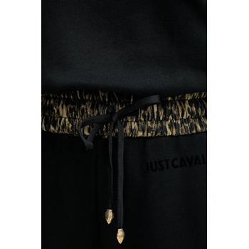 Just Cavalli Памучен суичър Just Cavalli в черно с изчистен дизайн 79PAIE20 CF100 (79PAIE20.CF100)