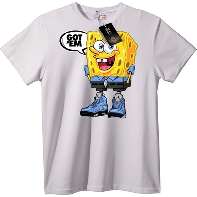 NOONEBRAND Тениска SpongeBob Улових ги - L, Black