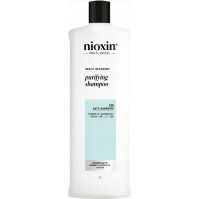 Nioxin Scalp Recovery Purifying Shampoo šampón pre rednúce vlasy bez objemu proti lupinám 1000 ml