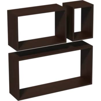 Image 1 of DOMAX ЕТАЖЕРКИ ПРАВОЪГЪЛНИ frs 1 600/380/170мм ВЕНГЕ К-КТ 3бр (67914 , 66654)