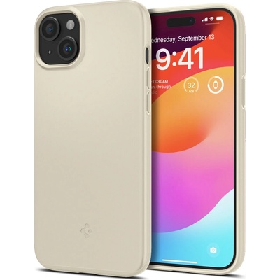 Spigen Кейс Spigen Thin Fit за iPhone 15 Plus, бежов (8809896749817)