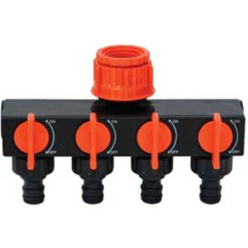 HERLY РАЗКЛОНИТЕЛ ЗА БЪРЗА ВРЪЗКА 1/2"М- (3/4"-1")Ж 4-ПОСОЧЕН С stop (1302ws8137)