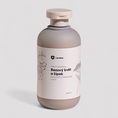 Lerdee šampon na suché a poškozené vlasy Bezový květ a šípek 300 ml