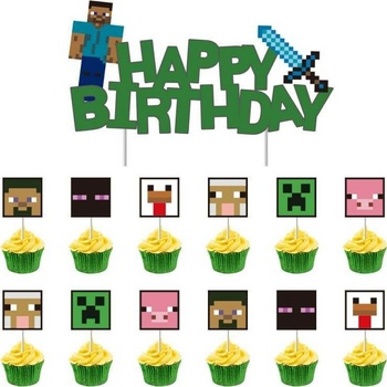 Cakesicq Zápich do torty a muffinov 13ks Minecraft - Cakesicq