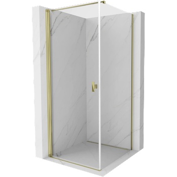 Mexen Mist-B отваряема душ кабина 70 x 70 см, прозрачна, златна - 8A2T-070-070-50-00 (8A2T-070-070-50-00)
