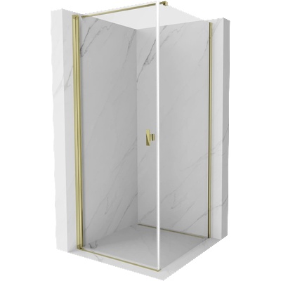 Mexen Mist-B отваряема душ кабина 70 x 70 см, прозрачна, златна - 8A2T-070-070-50-00 (8A2T-070-070-50-00)