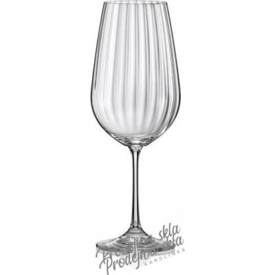 Crystalex Bohemia Crystal Sklenice na víno Viola Waterfall 6 x 450 ml