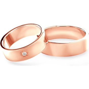 Image 1 of SAVICKI Сватбени халки: розово злато, плоски. 7 мм