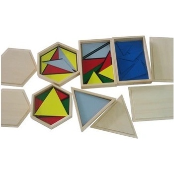 Montessori konstrukční trojúhelníky zmenšená verze