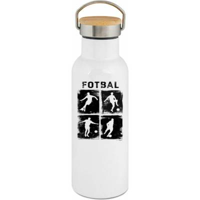 123TRIKO termoska Retro fotbalová čtyřka, černý tisk 500 ml