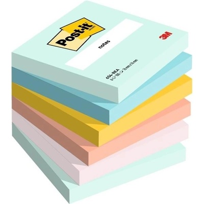 POST-IT Bločky Post-it BEACHSIDE, veľkosť 76x76 mm, 6 bločkov po 100 lístkov