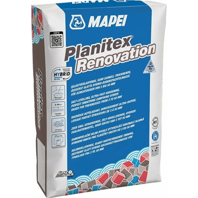 MAPEI Planitex Renovation renovačná samonivelačná stierka na podlahy 25 kg Biela