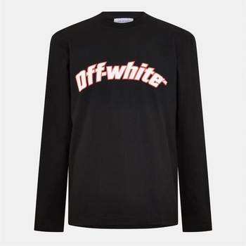 Off White Тениска Off White Men's Logo Skate Long Sleeve T-Shirt - Black-White