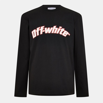 Off White Тениска Off White Men's Logo Skate Long Sleeve T-Shirt - Black-White