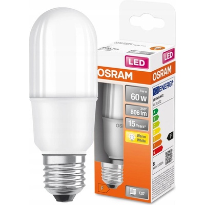 Osram LED žárovka LED E27 8W = 60W 806lm 2700K Teplá bílá Stick