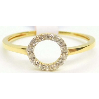 Klenoty Budín Dámský zlatý prsten se zirkony HK1211