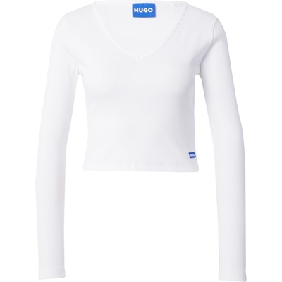 HUGO Тениска 'Darimina' бяло, размер L