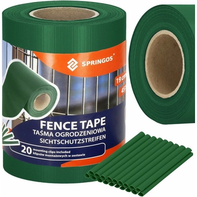 Springos Tieniaca plotová páska 19 cm x 35 m svetlo šedá FN0002