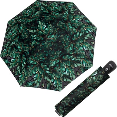Doppler Magic Fiber Imperial CRYSTAL LEAVES dámský plně automatický deštník zelený