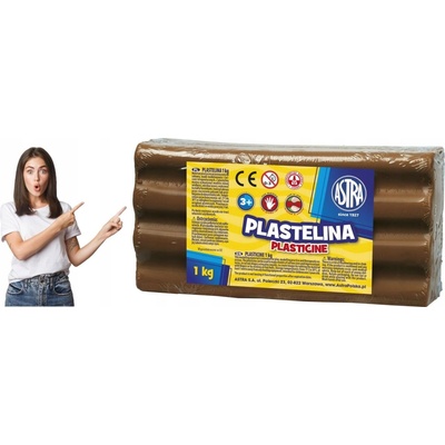 Astra Plastelína 1kg Hnedá