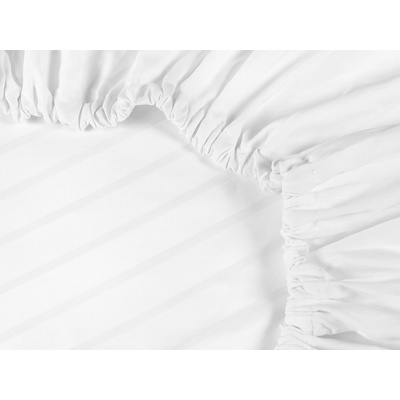 Dreamy Linens Plachta damašková biela proužky 24/6 mm 180x200