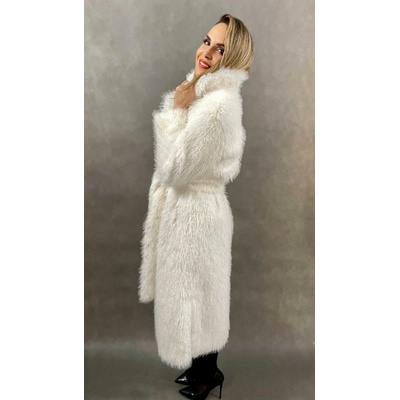 Max Original Leather Kabát z umelej kožušiny 10311-3 white