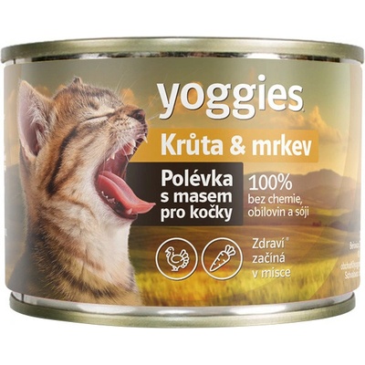 Yoggies Polévka pro kočky Krůta & mrkev 185g – Zboží Mobilmania