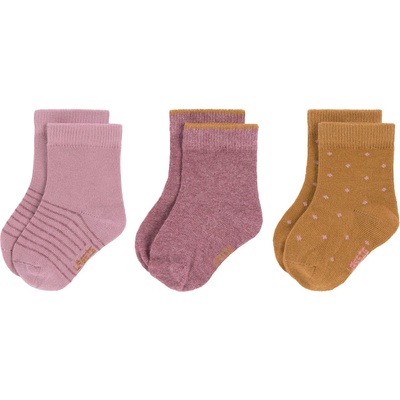 Lassig Бебешки чорапи Lassig - Cosy Leg Wear, 3 броя, 27-30 cm, Rosewood (4042183407166)