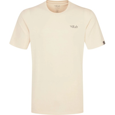 Rab Мъжка тениска Rab Stance Mountain Peak Tee T-shirt - Ecru (216-7521-0312)
