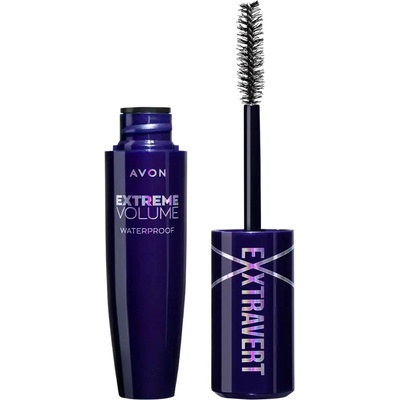 Avon Voděodolná řasenka Exxtravert Extra Volume Blackest Black 9,5 ml