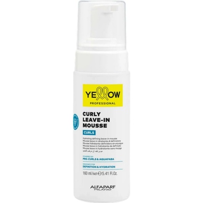 Bezoplachová pěna pro vlnité a kudrnaté vlasy Yellow Professional Curls Curly Leave-In Mousse - 160 ml