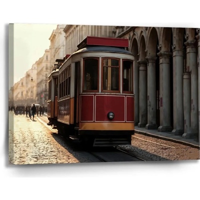 Sablio Obraz Historická červená električka - 90x60 cm
