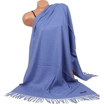 Image 1 of Кашмирен шал в син цвят с ресни