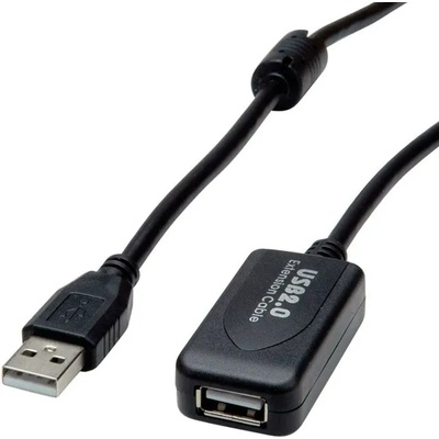 Roline Кабел Roline Value S3115-10, от USB А(м) към USB А(ж), 10m, черен (S3115-10)