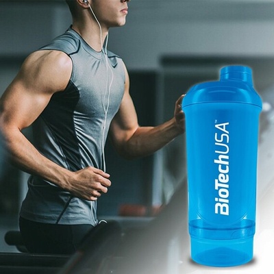 Biotech USA BioTechUSA šejkr Wave+ 600ml + 200ml + 150ml - modrá