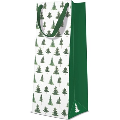 PAW Dárková taška PAW Conifer Trees, bottle - 12x37x10 cm