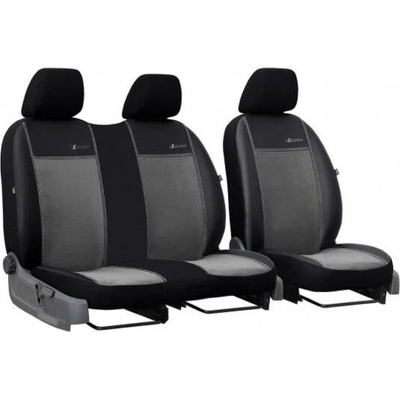 Autopoťah Pok-ter dodávky Exclusive Alcantara 2+1 tmavo sivo-čierne