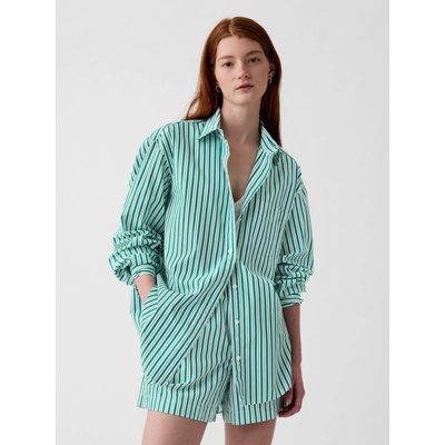 Gap pásikavá košeľa oversize zelená