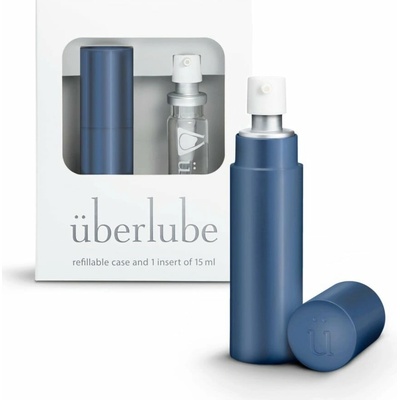 Überlube Good-to-Go Traveler Blue modré plniteľné puzdro a 1 náplň s objemom 15 ml
