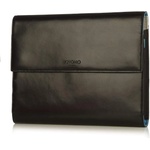 Knomo Soho Knomad Mini Portable Organiser - луксозен кожен калъф (естествена кожа) и органайзер за таблети до 8 инча (черен)